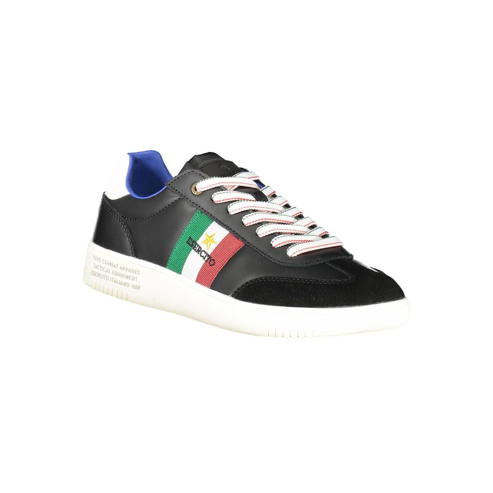 Esercito 1659 Schwarzes Leder Herren Sneaker