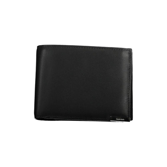 Calvin Klein Schwarzes Leder Portemonnaie