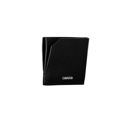 Calvin Klein Schwarzes Leder Portemonnaie