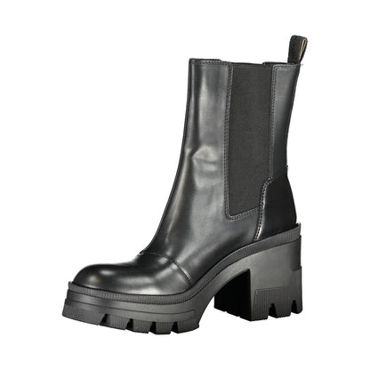 Calvin Klein Schwarzes Leder Damen Stiefel