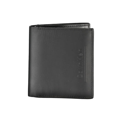 Calvin Klein Schwarzes Leder Portemonnaie