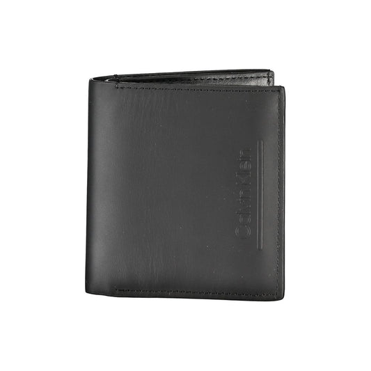 Calvin Klein Schwarzes Leder Portemonnaie