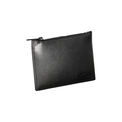 Calvin Klein Schwarzes Leder Portemonnaie