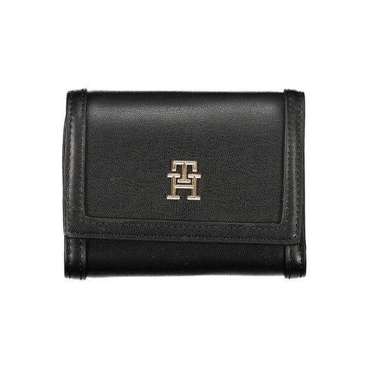 Tommy Hilfiger Schwarzes Portemonnaie aus Polyethylen