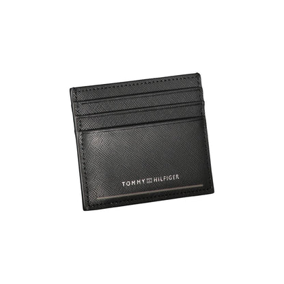 Tommy Hilfiger Schwarzes Leder Portemonnaie