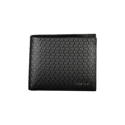 Calvin Klein Schwarzes Leder Portemonnaie