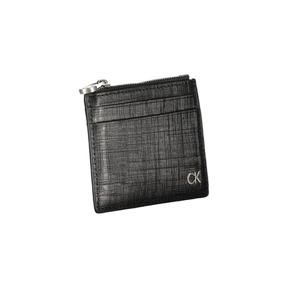 Calvin Klein Schwarzes Leder Portemonnaie
