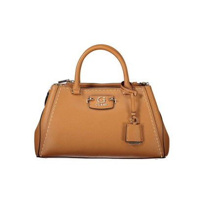Guess Jeans Braune Polyethylen-Handtasche