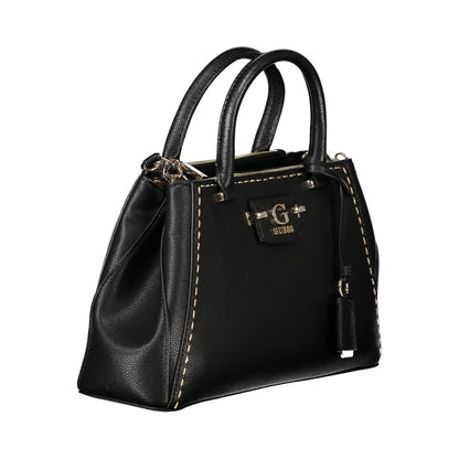 Guess Jeans Schwarze Polyethylen-Handtasche