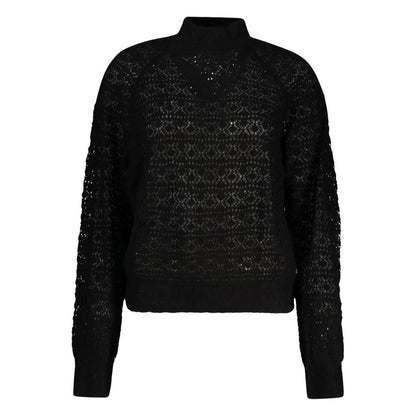 Guess Jeans Schwarzer Pullover aus Alpaka-Leder