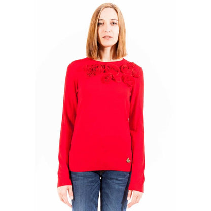 Love Moschino Roter Polyester-Pullover