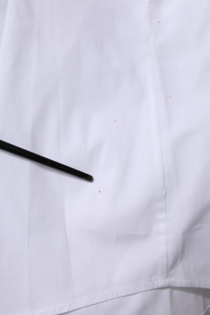 Dolce & Gabbana Weißes Baumwollhemd mit Kragen und langen Ärmeln