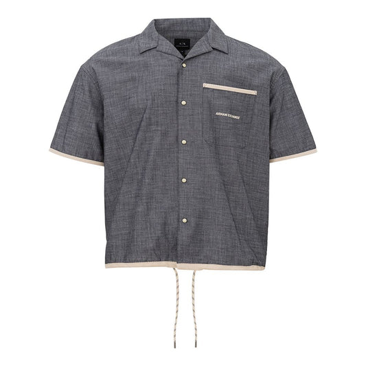 Armani Exchange Blaues Baumwollhemd
