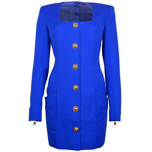 Balmain Blaues Kleid aus Wolle