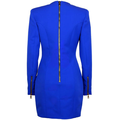 Balmain Blaues Kleid aus Wolle
