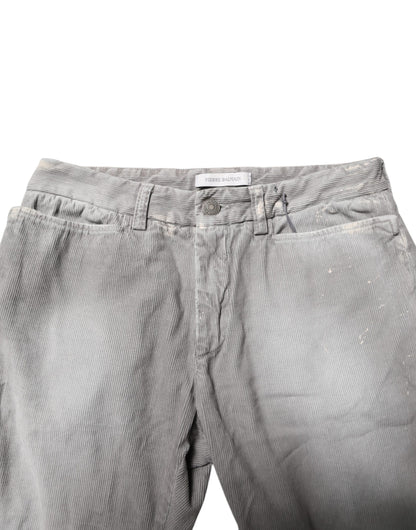 Balmain Hellgraue gewaschene Skinny Fit Herren Denim Jeans