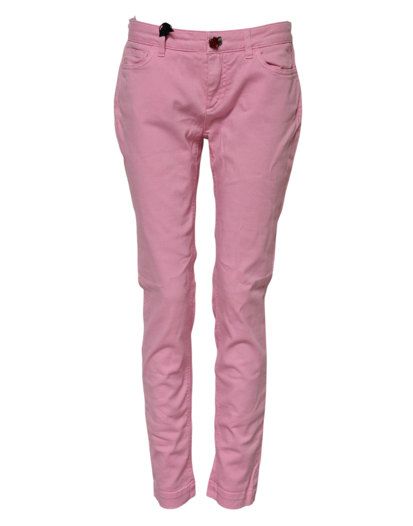 Dolce & Gabbana Rosa Baumwolle PRETTY Skinny Denim Jeans