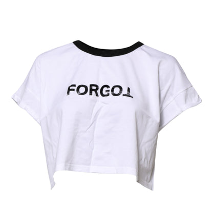 Dolce & Gabbana Weißes T-Shirt mit Rundhalsausschnitt und Grafikdruck
