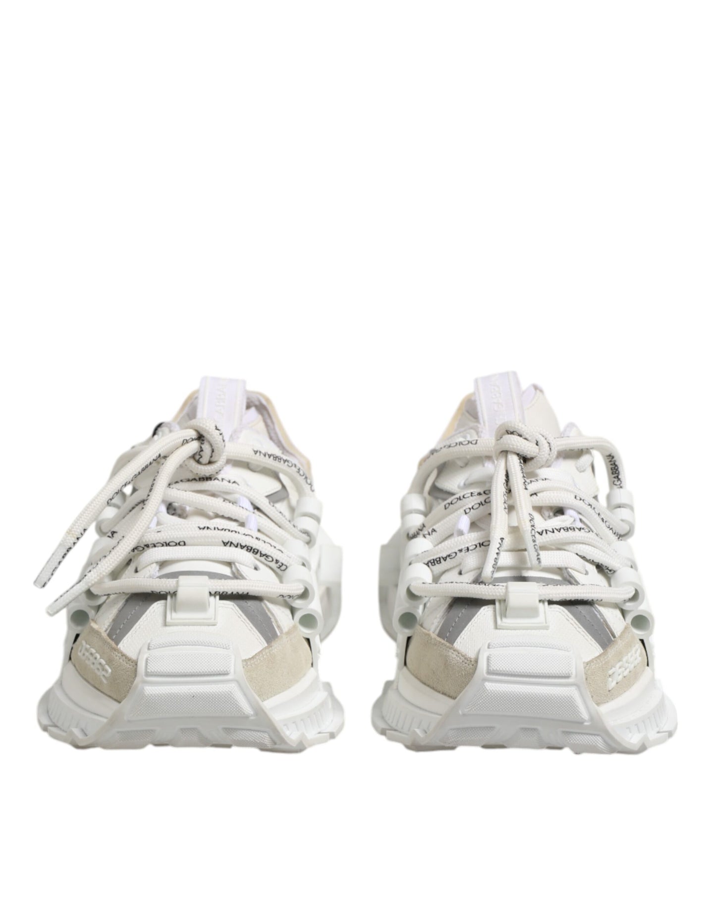 Dolce & Gabbana Weiß Grau Low Top Space Sneakers Schuhe