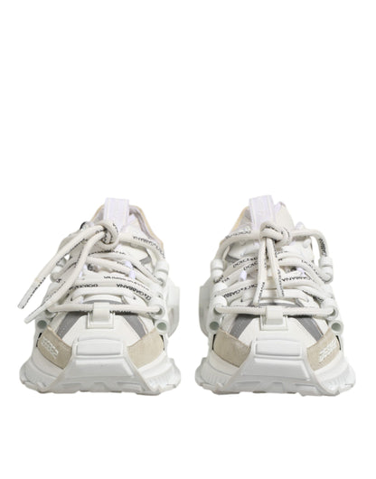 Dolce & Gabbana Weiß Grau Low Top Space Sneakers Schuhe