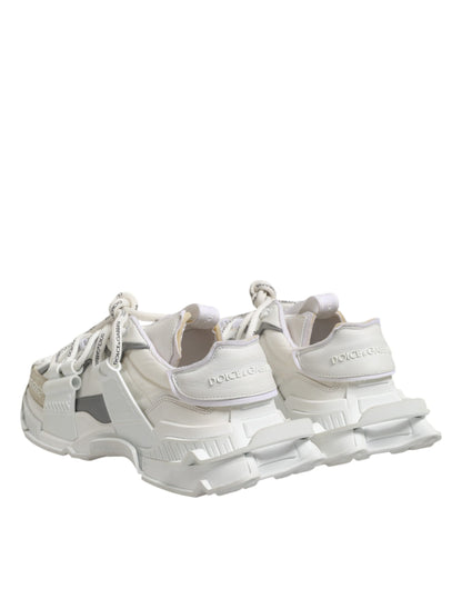 Dolce & Gabbana Weiß Grau Low Top Space Sneakers Schuhe