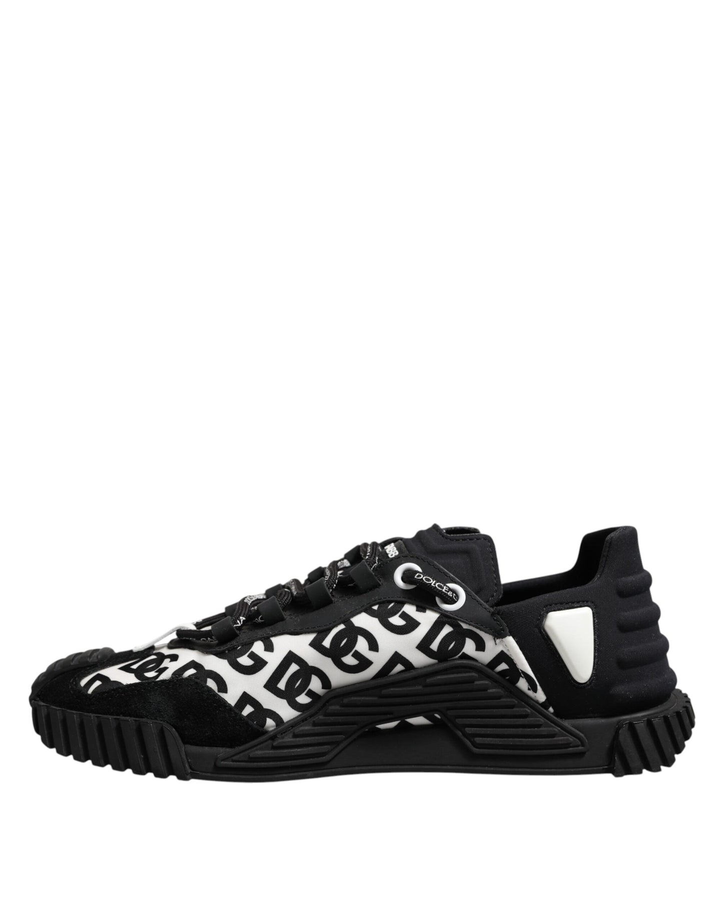 Dolce & Gabbana Schwarz Logo Lace Up Low Top NS1 Turnschuhe Schuhe
