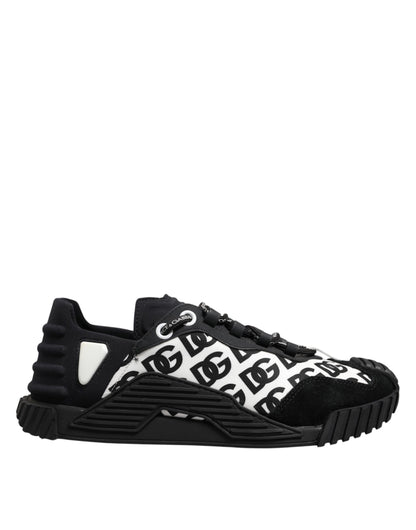 Dolce & Gabbana Schwarz Logo Lace Up Low Top NS1 Turnschuhe Schuhe