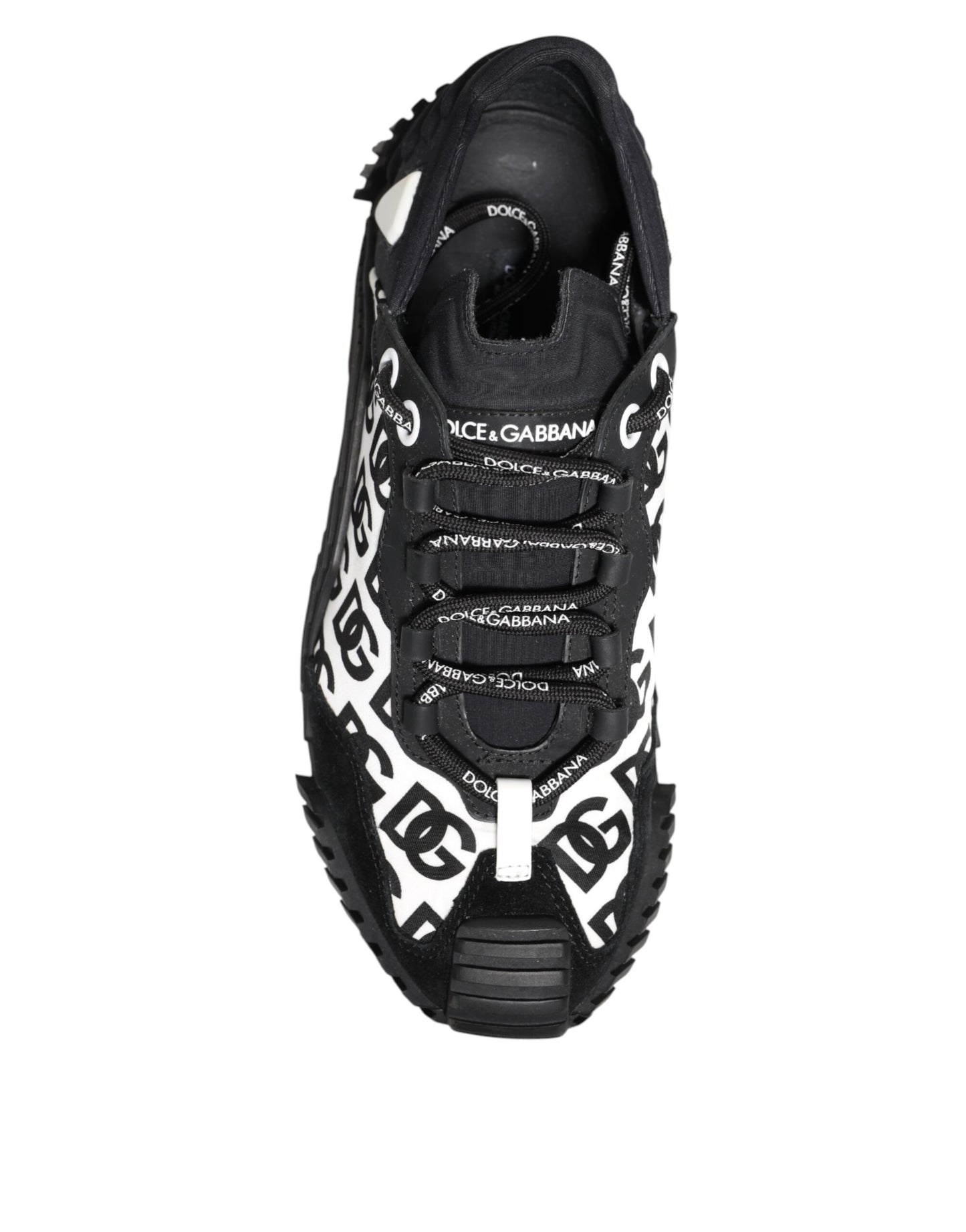Dolce & Gabbana Schwarz Logo Lace Up Low Top NS1 Turnschuhe Schuhe