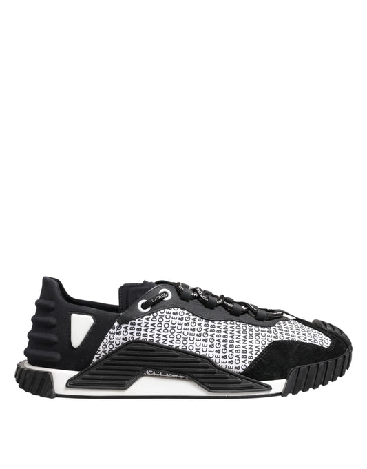 Dolce & Gabbana Schwarz Logo Lace Up Low Top NS1 Turnschuhe Schuhe