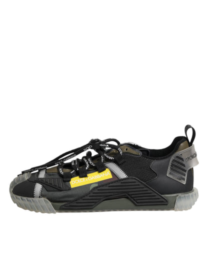 Dolce & Gabbana Schwarz Lace Up Low Top NS1 Turnschuhe Schuhe
