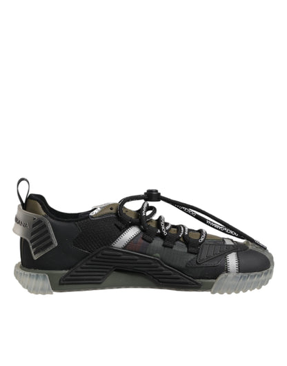 Dolce & Gabbana Schwarz Lace Up Low Top NS1 Turnschuhe Schuhe