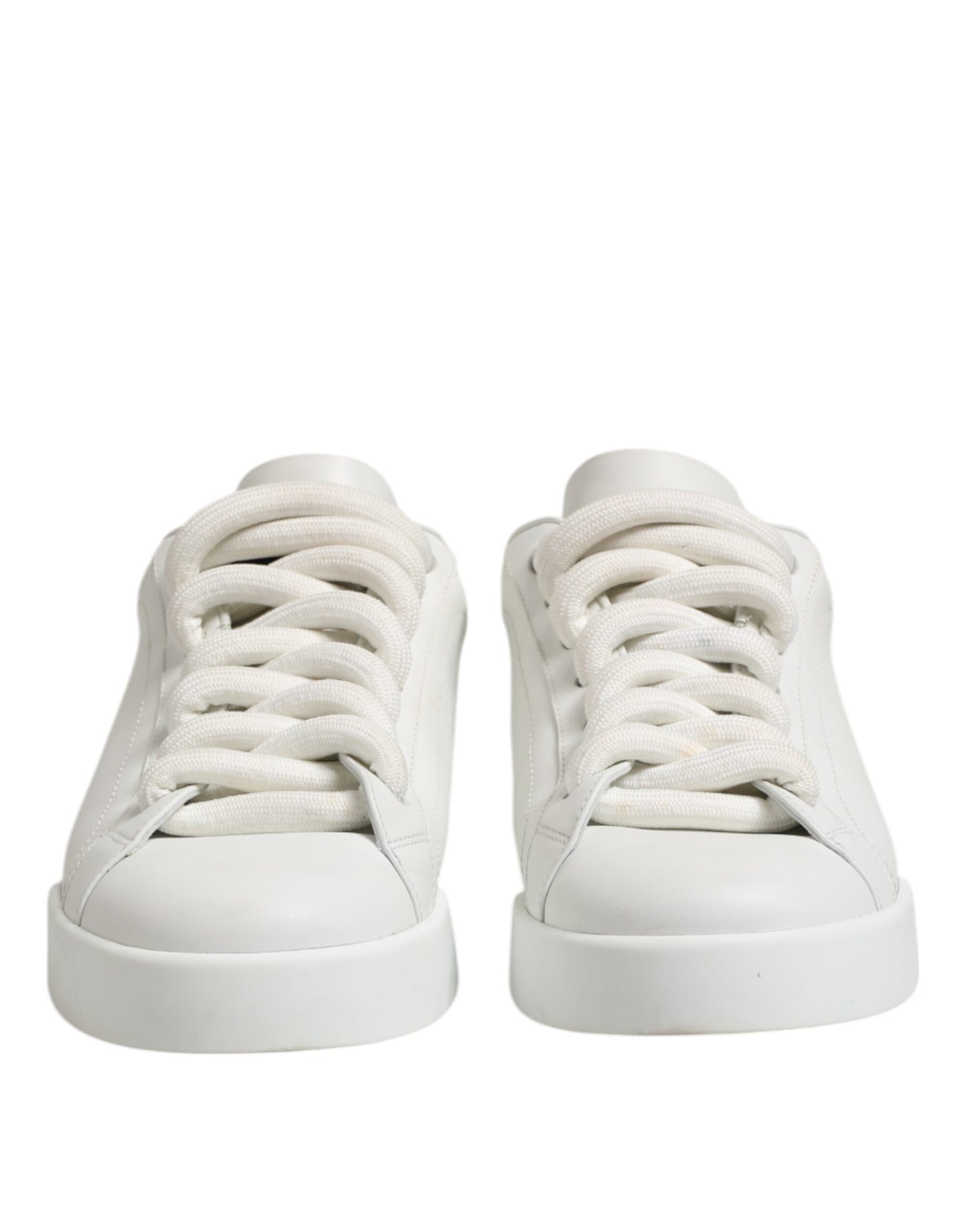 Dolce & Gabbana Weiß Logo Lace Up Low Top Männer Turnschuhe Schuhe
