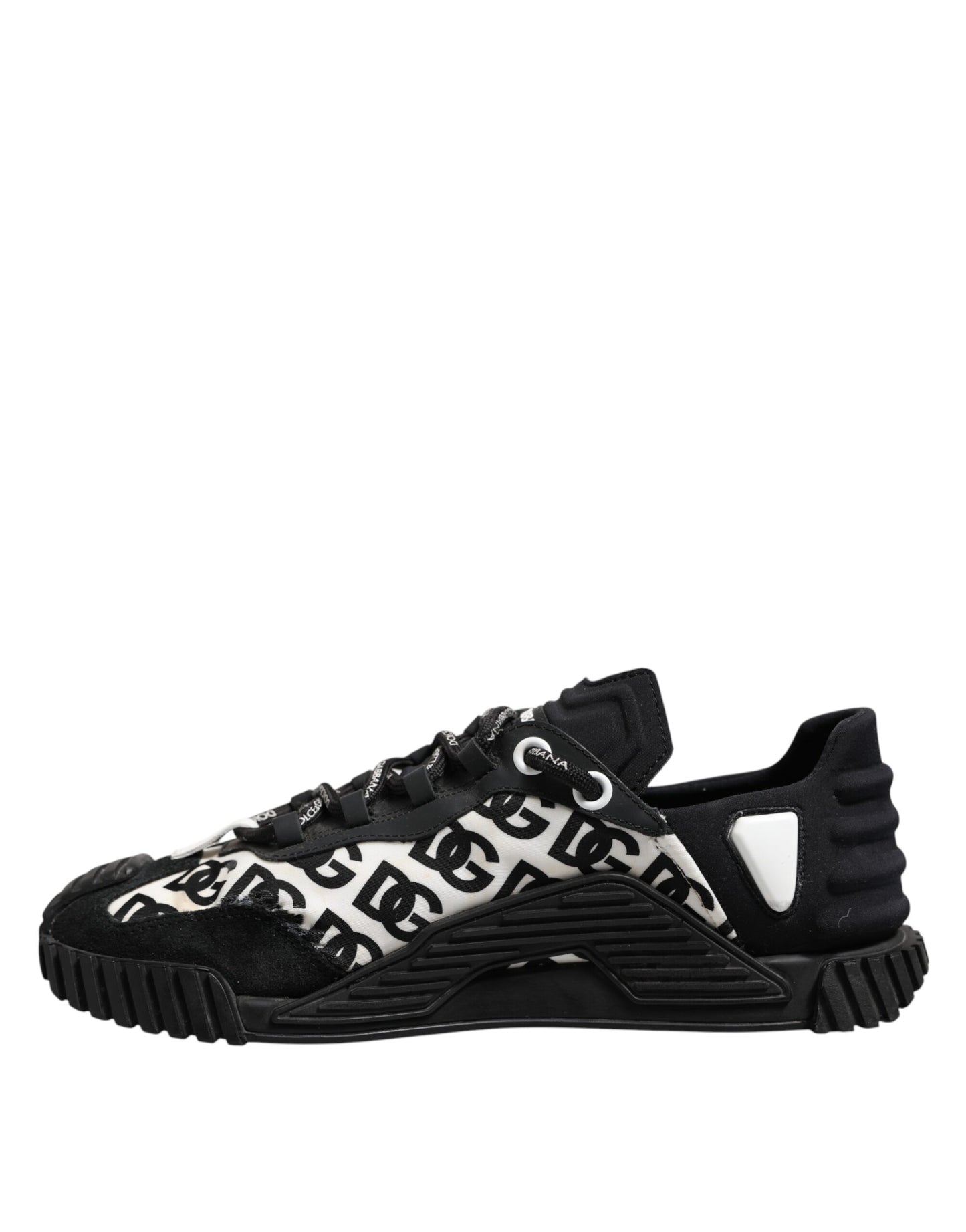 Dolce & Gabbana Schwarz Logo Lace Up Low Top NS1 Turnschuhe Schuhe