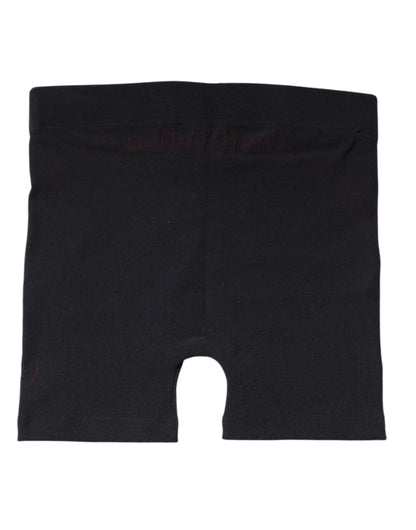 Dolce & Gabbana Schwarze Nylon Stretch Boxershorts Unterwäsche
