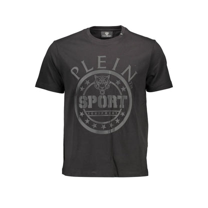 Plein Sport Schwarzes T-Shirt aus Baumwolle