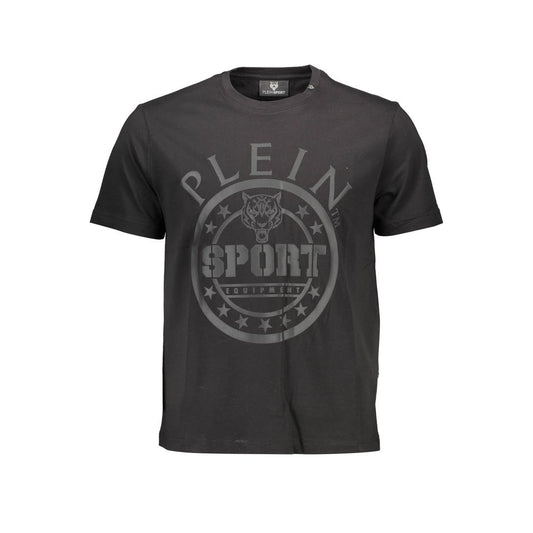Plein Sport Schwarzes T-Shirt aus Baumwolle