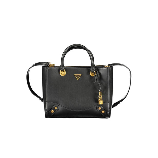 Guess Jeans Schwarze Polyethylen-Handtasche