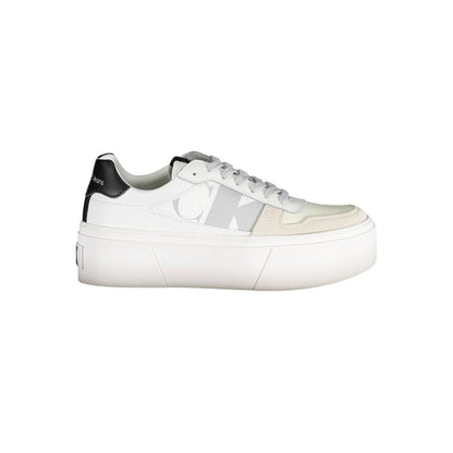 Calvin Klein Sneaker aus weißem Polyester
