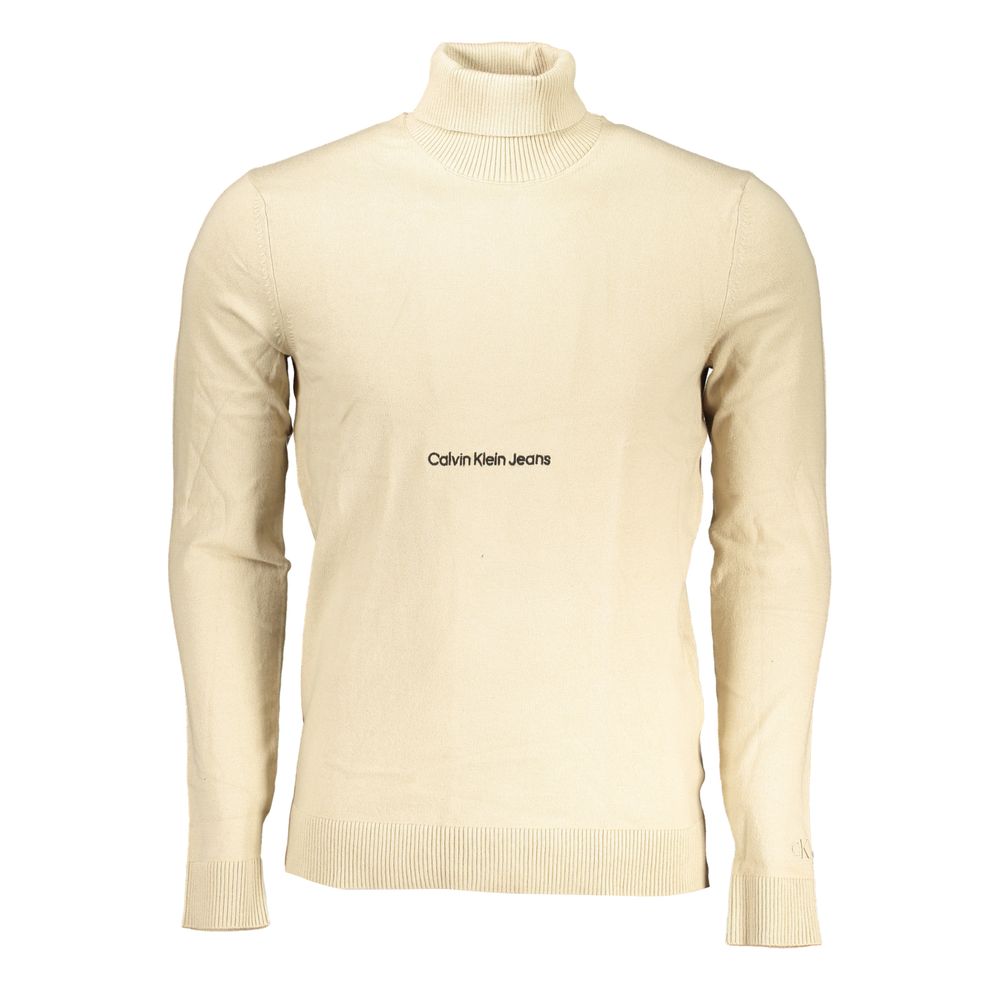 Calvin Klein Beigefarbener Baumwollpullover