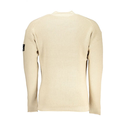Calvin Klein Beigefarbener Baumwollpullover