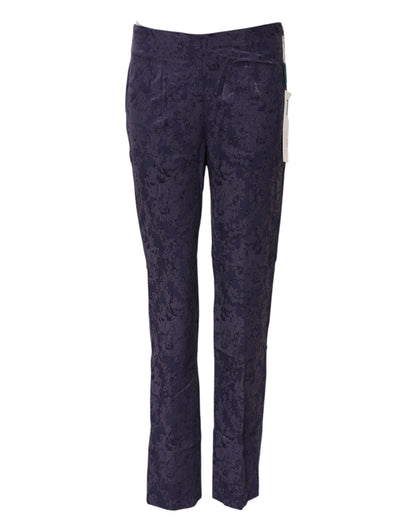 BENCIVENGA Lila Jacquard-Hose mit hoher Taille