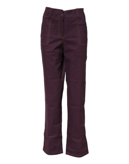 BENCIVENGA Lila Taillierte Hose mit hoher Taille
