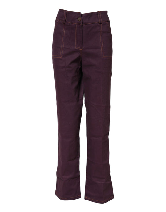 BENCIVENGA Lila Taillierte Hose mit hoher Taille