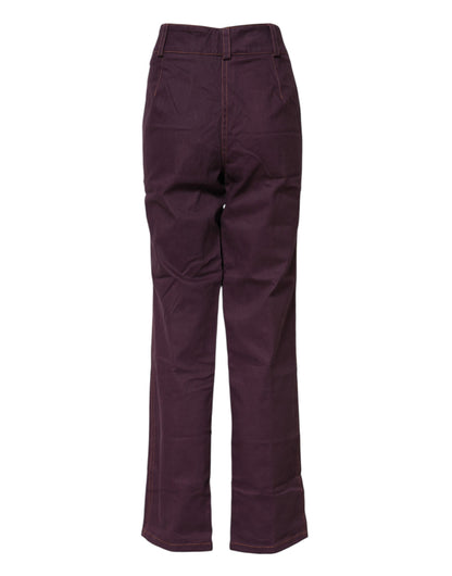 BENCIVENGA Lila Taillierte Hose mit hoher Taille