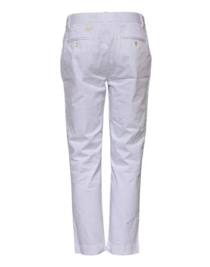 Dolce & Gabbana Weiße Baumwoll-Stretch-Jeans mit mittlerer Taille