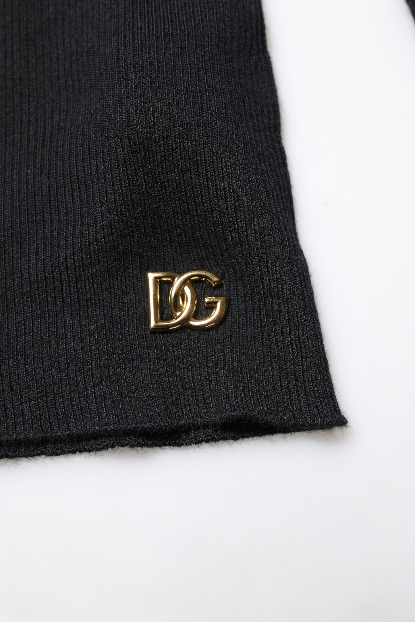 Dolce & Gabbana Schwarzes Kaschmir-Rollkragen-Strickblusentop