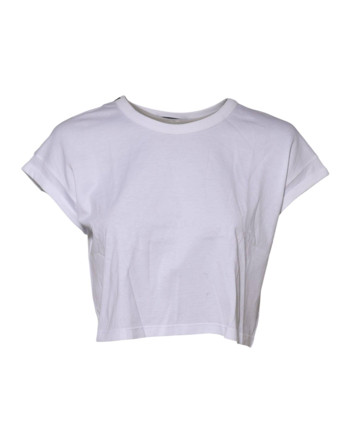 Dolce & Gabbana Weißes Baumwoll-T-Shirt mit kurzen Ärmeln