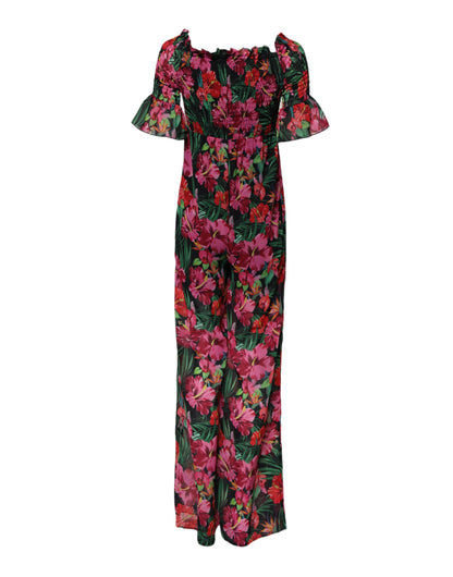 Patrizia Pepe Mehrfarbiger Overall mit Blumendruck Jumpsuit Kleid