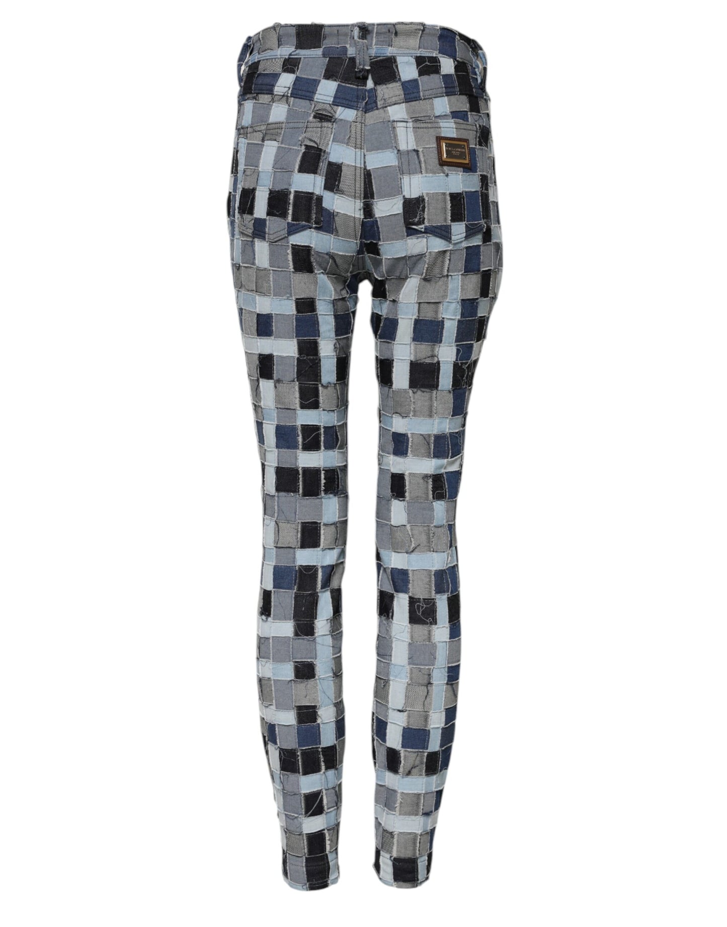 Dolce & Gabbana Mehrfarbige Patchwork-Skinny-Jeans