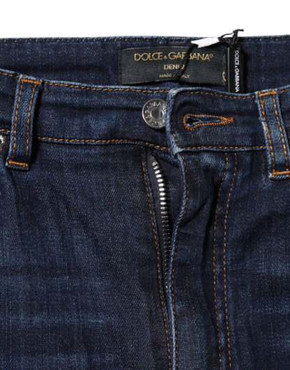 Dolce & Gabbana Blaue GRACE High Waist Skinny Denim Jeans